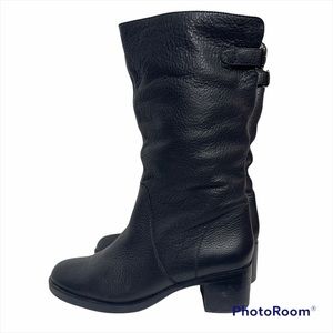 Carlo pazolini above ankle black back buckle  leather boot 40